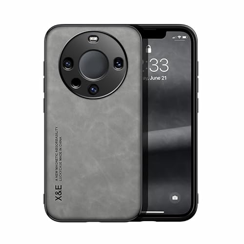 Compatible with Huawei Mate 60 Pro 5G Cover,Magnetic Attraction inside,Compatible with Huawei Mate 60 Pro Plus 5G Anti-drop Camera Protect 2 in 1 Phone Case Gray