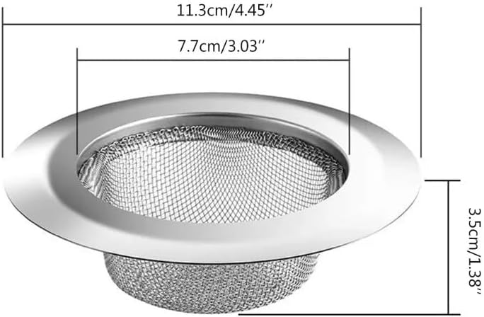 Miniatura 3 de Colador de pelo Colador De Fregadero De Cocina, Tapón De Baño De Acero Inoxidable, Filtro De Alcantarillado Con Tapa, Suministros De Baño Drain Hair
