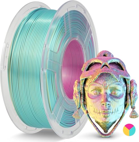 JAYO Silk Tri-Color PLA+ Filament 1.75mm 1.1KG, Red-Yellow-Green Gradient