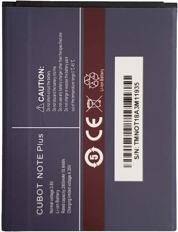 Aiane Battery for Cubot Note Plus 2800 mAh