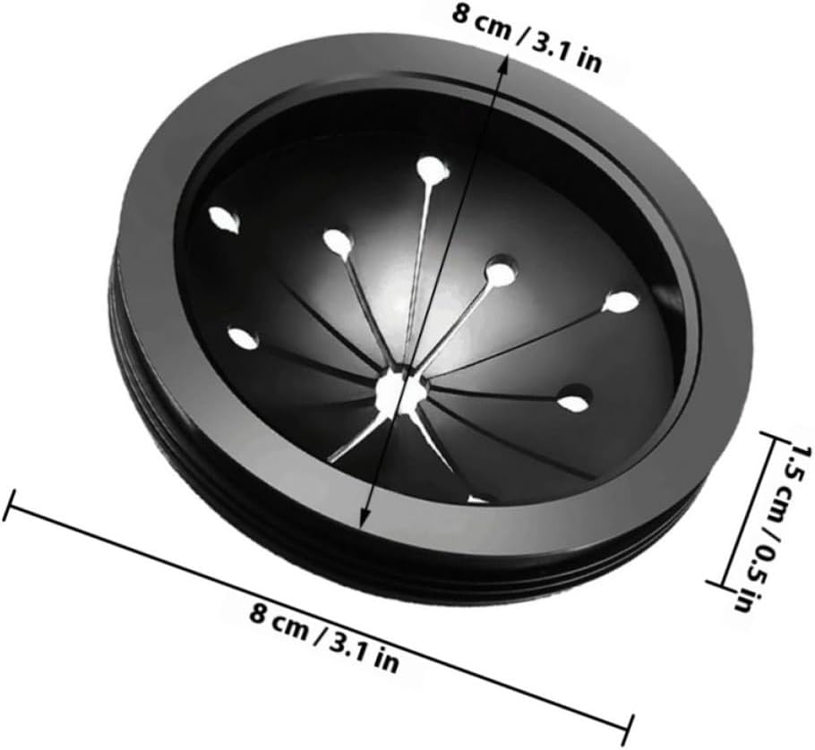 Garbage Disposal Splash Guards with Convenient Cleaning Feature 2pcs Black Plastic Sink Water Splash Guard Prevents Splattering for Kitchen Sink Drain and Fits Most Garbage