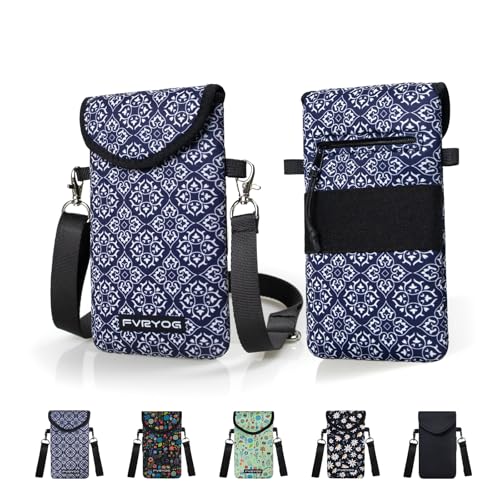Image of Neoprene Phone Sleeve Pouch Case Bag for Men Women w /Crossbody Strap /Neck Lanyard for iPhone 17 /16 /15 /14 Pro Max, Samsung S25,Pixel 10