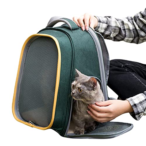 weemoment Mochilas Plegables para Gatos | Mochilas Plegables para Mascotas para Perros y Gatos - Mochila para Mascotas Transpirable de Gran Espacio con diseño de Esqueleto de Soporte para Perros Cover