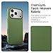 Mkeke for iPhone 17 Pro Case Techwoven Green, [Compatible with MagSafe] [Camera Control Cover] [Premium Tech Woven Fabric] [Drop Protection] Shockproof Skin-Friendly