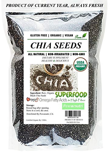 5 LBS GROWN ORGANICALLY PURE PREMIUM MEXICO BLACK CHIA SEEDS VEGAN GLUTAN,BEST PRICE AND QUALITY