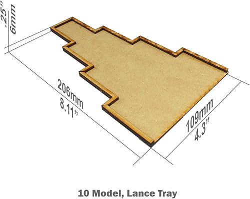 Vista 18 de LITKO Bandeja de movimiento de formación de lanza Bretonnia Compatible con Warhammer: The Old World Rango y archivo
