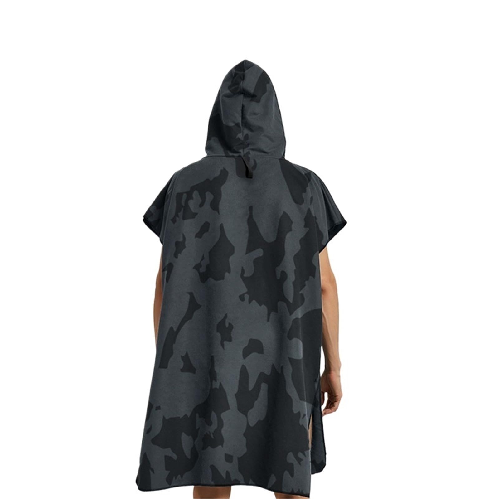 ATEUXOL Quick-drying Surf Poncho Surf Poncho Changing Towel Adult Beach Blanket Wetsuit Robe For Surfing Swim Quick-Dry Microfiber Hooded(Color2)