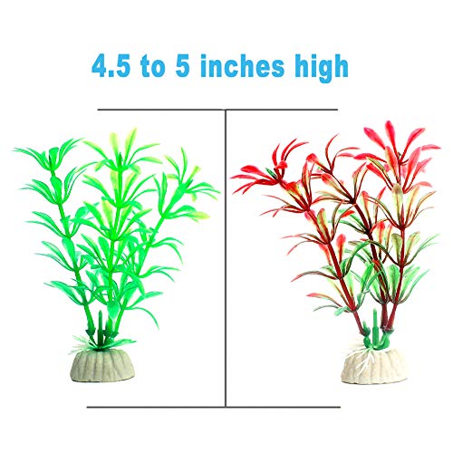 image for CousDUoBe 12 Pack Artificial Aquarium Plants, Fish Tank Decorations Ho