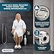 Mobiclinic®, Toilettensitzerhöhung mit Klappbaren Armlehnen, Tajo, 19 cm, mit Deckel, Höhenverstellbar (3 Stufen), Kippbar, Ideal für Senioren & Menschen mit Behinderung, Weiß