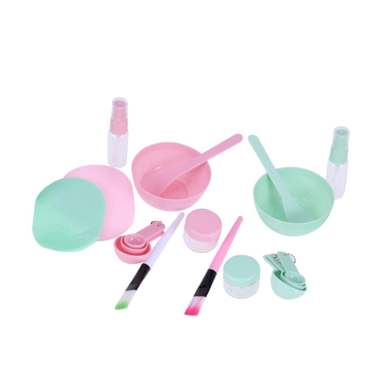 Healeved 2 Set/9pcs Diy Beauty Mask Bowl Set Face Mask Tool Kit Brush Spoon Random