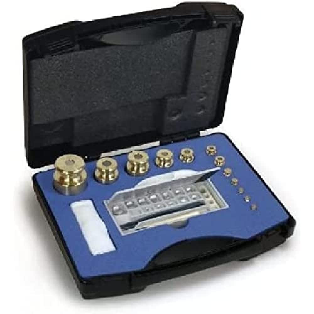 Kern 344-444 1-200 g M1 Set of Weights in Plastic Box with Finely Turned Brass