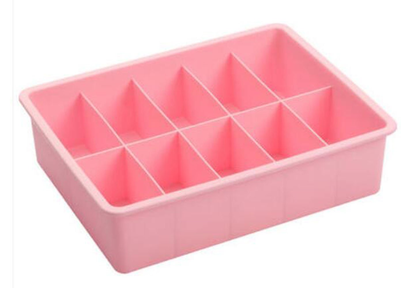 Drawer Organizers 10 Cell Drawer Dividers Underwear Storage Socks Ties (Pink)