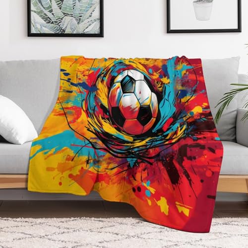 Couverture football douce et chaude en flanelle lavable à la machine - 3