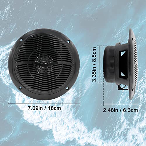 Studiofinix 6.5 Inches 2-Way Waterproof Marine Speakers Compatible With Bluetooth Wired, Max Power 240 Watts Stereo With Flush Mount, Perfect For Boat Atv Utv Golf Cart Rv Hot Tub Bathroom,2 Pairs #TOP3