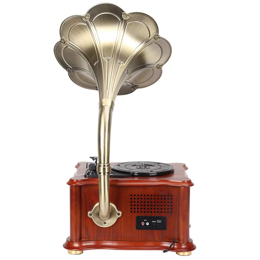 Vintage Bluetooth Lautsprecher mit Plattenspieler Design für Retro Musikerlebnis