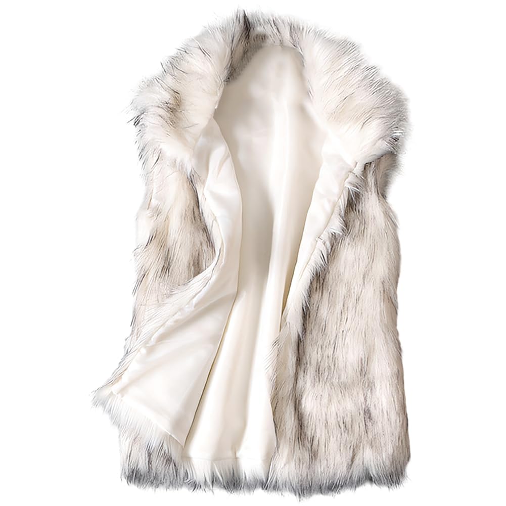 Gilet en fausse fourrure pour femme veste courte sans manches manteau doux automne hiver