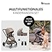 hauck 3in1 Kinderwagen Set Move N Care mit Drive N Care Babyschale – Kombikinderwagen ab Geburt bis 22 kg mit Federung & wendbarer Sitzeinheit – Mocha