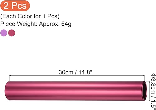 Miniatura 2 de PATIKIL Juego de bastones de pista de relé, paquete de tubo de aleación de aluminio, palo de carreras para atletismo al aire libre, herramienta de