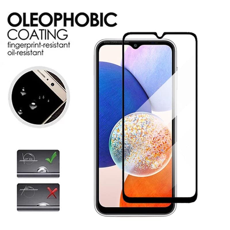 Image of Casodon Tempered Glass Screen Protector Guard for Samsung Galaxy F14 5G - Black