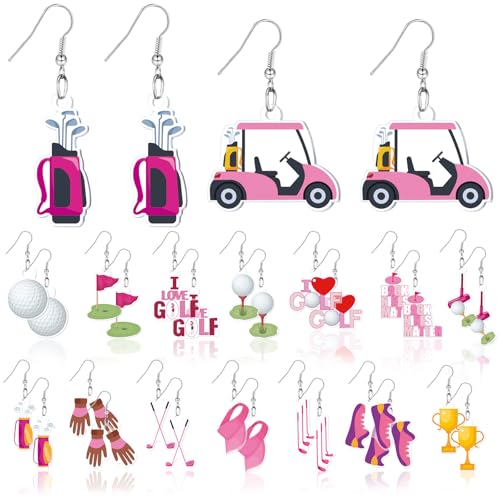16 Pairs Earrings for Women Charm Creative Jewelry Dangle Drop Earring Studs Art Sport for Women Accessories Gifts