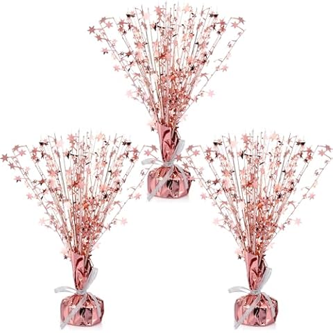 Crowye Rose Gold Star Table Centrepieces Cover