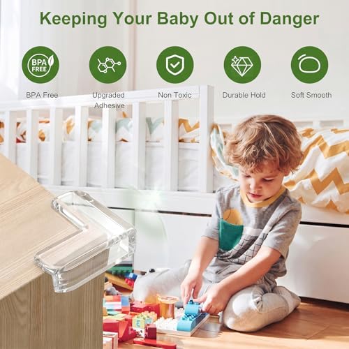 Image of 36 Pack Corner Protector Baby, Clear Baby Proof Corners and Edges Furniture Corner & Edge Safety Bumpers Table Corner Covers Protectors and Edge Guards for Baby Proofing, Sharp Edges