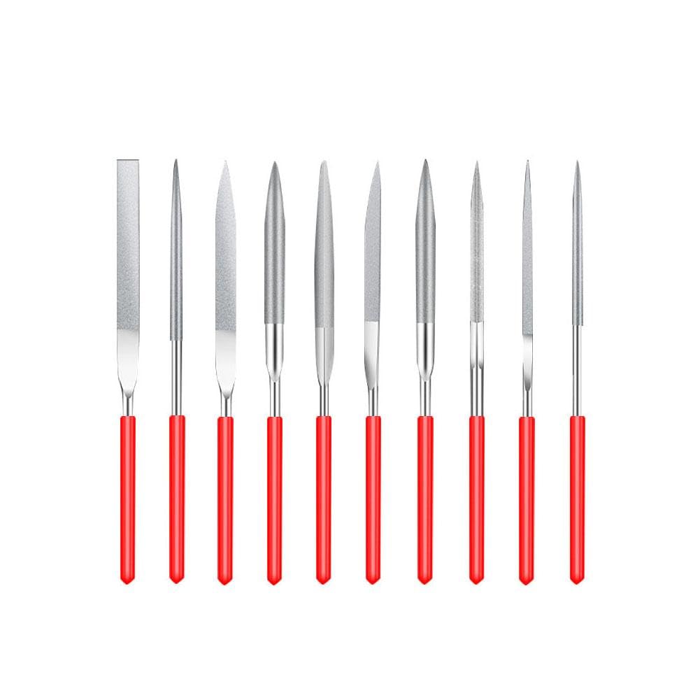 Mini Needle File Set,10 PCS Small Metal Riffler Files Jewelers Hand Wood Precision Tools For Glass Ston File