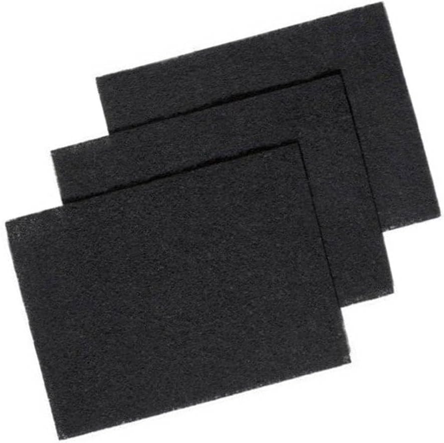 HASMX Charcoal Carbon Pad Filter Replacement Kit Replacement for Whirlpool Fits for AFF100-CFM Models, 8" X 10-1/2" X 1/4", 6-Pack