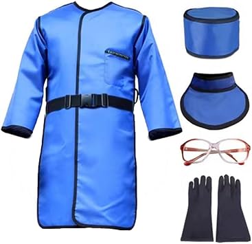 X-ray Lead Apron Set of 5 Pieces, A Sleeveless Vest with A Waistband, Waterproof and Anti-Static0.35mmPb,100x60cm