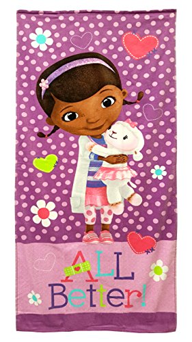 Disney Junior Doc Mcstuffins Purple Dot Beach Towel