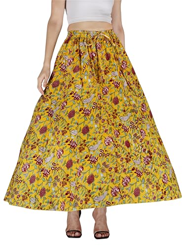 Image of Sttoffa Cotton Printed Women Wear Maxi Long Skirt 40 inch inch Full Length