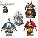 Regalo de inauguración de la casa: estas decoraciones de Navidad para árbol cuentan con cuatro diseños coordinados que proporcionan un toque elegante a cualquier configuración de árbol, doblando como un considerado juego de regalo adecuado para regalar o conservar como recuerdo para difundir calidez y alegría en fiestas de vacaciones y reuniones familiares