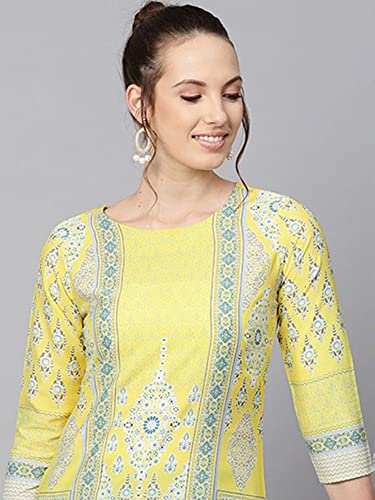 Image of Vaamsi Women's Crepe a-line Kurta (VPK1641E L Multicoloured)