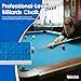 Pro Billiard Pool Chalk, Pack of 12 Cubes with Travel Storage Box,Low Dust, Super Dense, Suitable for Snooker/Pool - Pool Table Accessories Gifts for Men