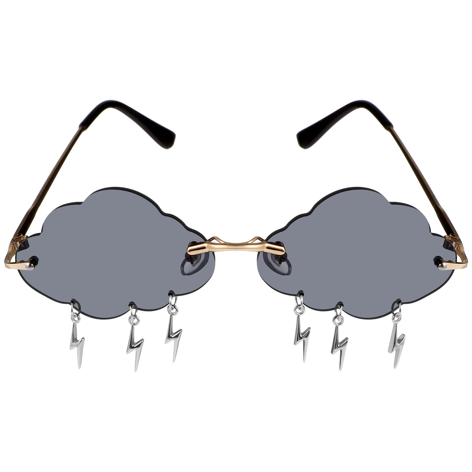 PRETYZOOM Funny Cloud Sunglasses Irregular Sunglasses Rimless Fashion Glasses Party Eyewear Party Eyeglasses