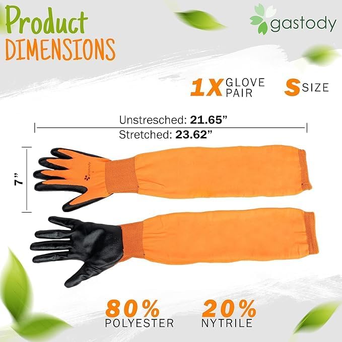 Miniatura 2 de Guantes de jardinería de manga larga para mujeres y hombres, guantes de jardín de puño largo, multiusos, resistentes para exteriores e interiores