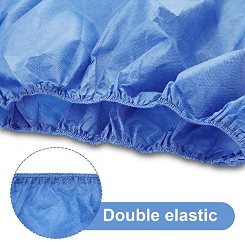 100 Pcs Disposable Exam Shorts Medical Patient Exam Wear Short Non Woven With Elastic Waistband Disposable Unisex Shorts Large Patient Shorts Bottoms For Examination Massage Spray Tan Spa (Blue) #TOP1