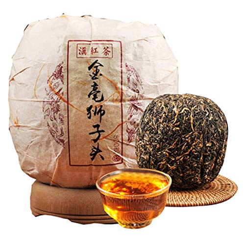 Té Puer maduro de 500g, centavos de oro de Yunnan, cabeza de león, té Puer rojo opaco, Pu'er orgánico, árbol viejo, puer…