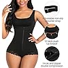 SHAPERX Women Shapewear tummy control Fajas Colombianas Body Shaper Zipper Open Bust Bodysuit,SZ7200-Black-L