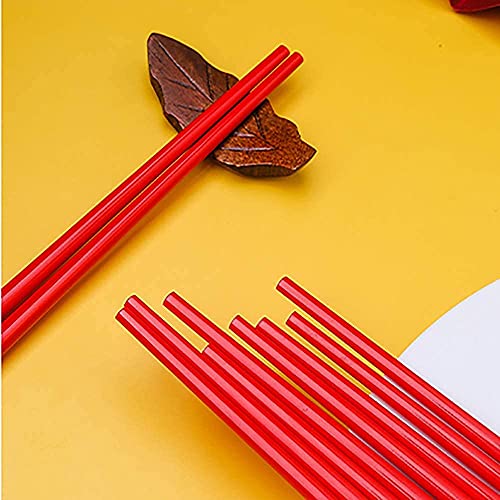 Baguettes en métal Baguettes Baguettes réutilisables Baguettes de Cuisine 10 pai Cadeau/Baguettes Chinoises en céramique/pour dîner en Famille Lavable au Lave-Vaisselle antidérapant Anti-SCA
