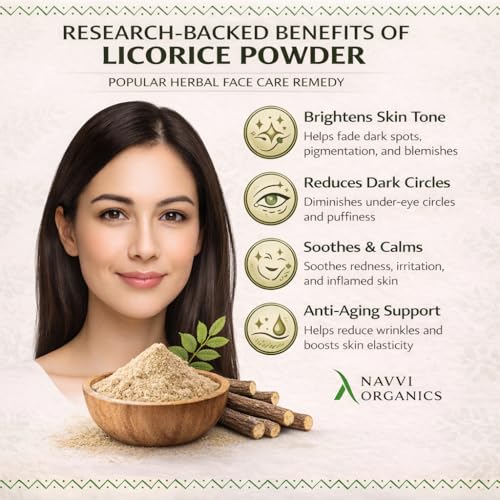 Image of Licorice Powder for Skin Brightening & Acne 200g with Scoop, Mulethi Powder, Athimathuram, Natural Herbal Face Pack