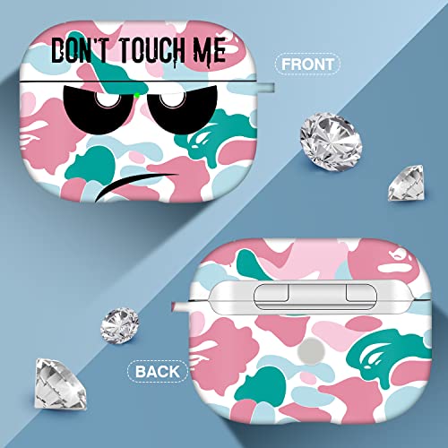 Image of for Airpods Pro 2nd Generation Case 2022, Don't Touch Me for Airpods Pro 2 Cover with Keychain Soft Cute Shockproof Cover for Women Men Compatible Apple AirPod Pro 2,Pink