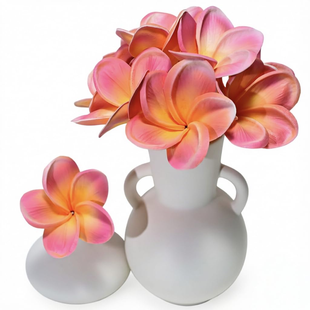 FaFaVila 20pcs PU Real Touch Plumeria Set