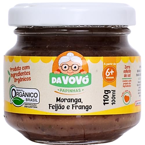 Da Vovó, Papinha Infantil, Linha +6, Orgânica, Sabor Moranga, Fei...