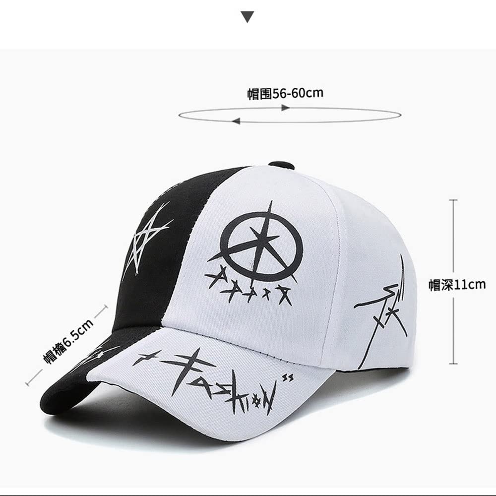 Cappellino Baseball Unisex Graffiti Farfalla – Design Originale, Nero, Taglia M, Cinghia Regolabile - 4