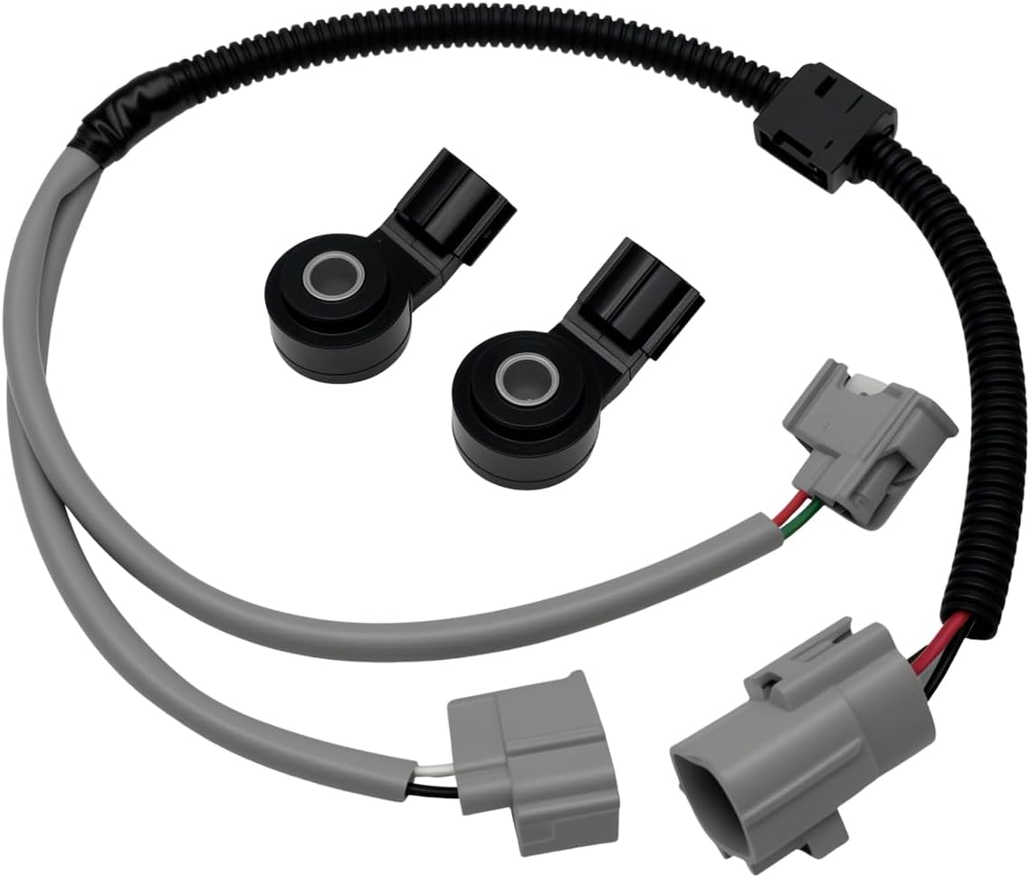 2Pcs Knock Sensor and Harness Kit 89615-06010 Compatible with ES330 GS430 GX470 IS250 IS350 4Runner Avalon Camry Corolla Highlander Matrix Prius RAV4 Solara Tacoma Tundra Venza Yaris