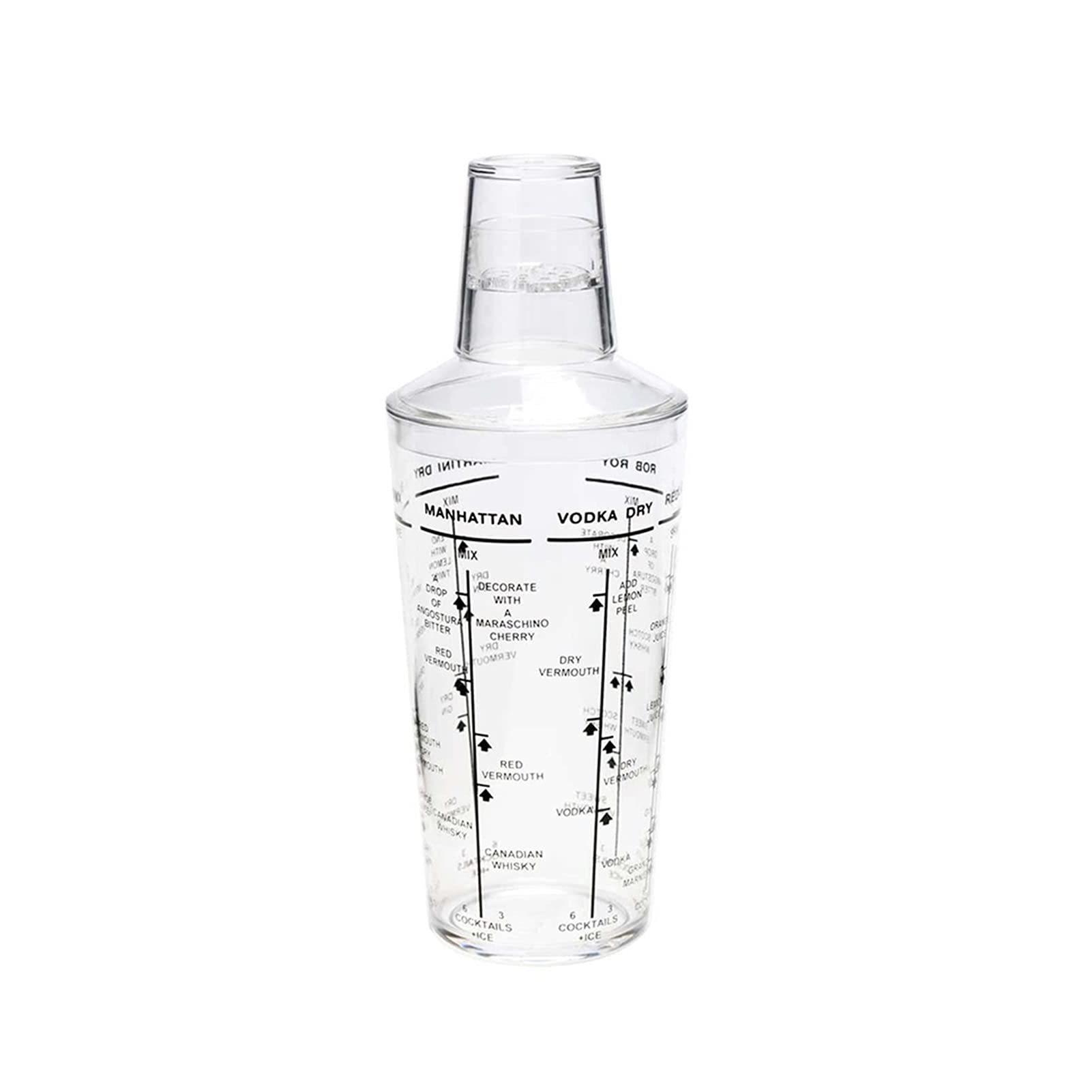 SePkus Coctelera Coctelera de 530 ml con Filtro Incorporado Coctelera de acrílico Transparente Coctelera de Bebidas Herramienta Profesional de Barman Accesorios para Fiestas Bartender