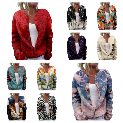 Women's Cable Knit Cardigan Open Front Button Down Oversized Soft Cardigan Sweaters Fall Winter Outwear3