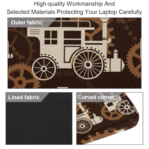Maletín bandolera retro Steampunk para laptop de 13 a 14.5 pulgadas multicolor 4