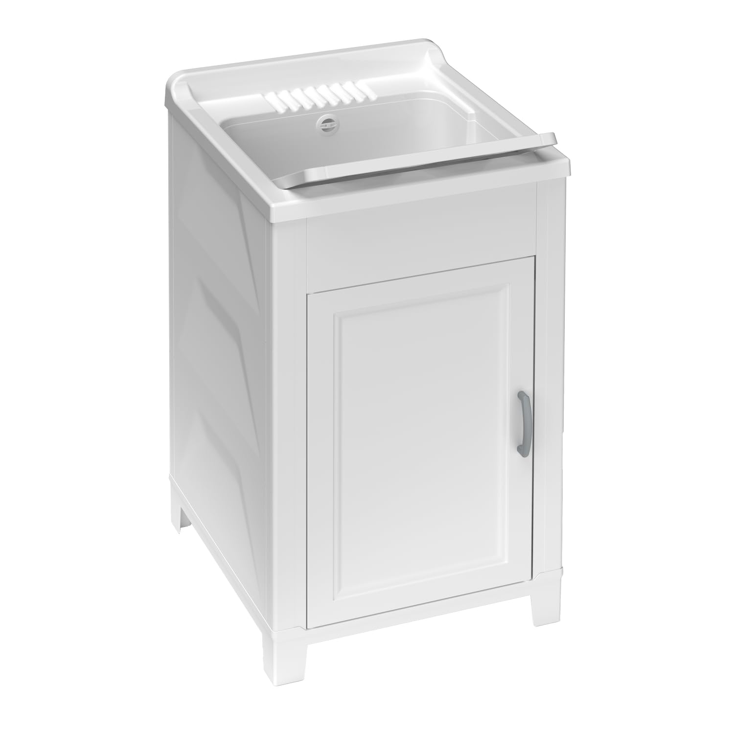 Mobile CM.45X50 Kit Lavatoio In Resina E Pvc, Bianco